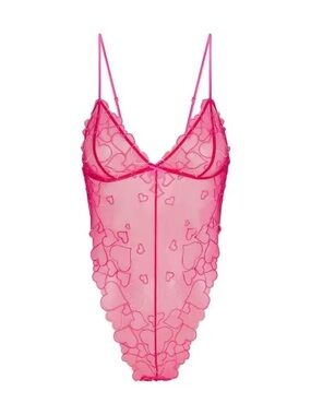 Embroidered Tulle Teddy